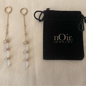 nOir Crystal Drop Earrings
